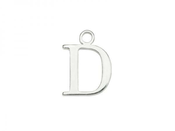 Sterling Silver Alphabet Charm ~ D