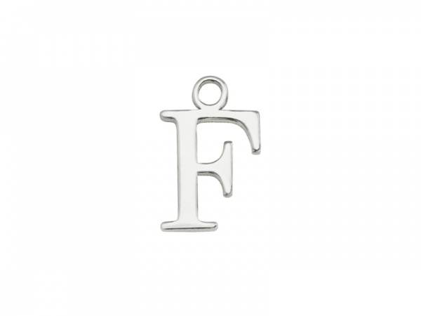 Sterling Silver Alphabet Charm ~ F