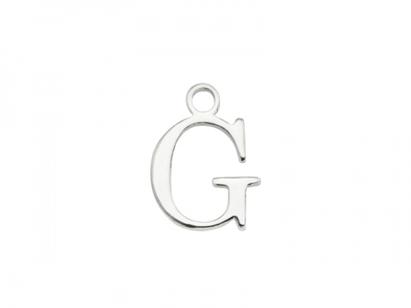 Sterling Silver Alphabet Charm ~ G