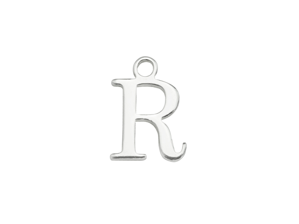 Sterling Silver Alphabet Charm ~ R