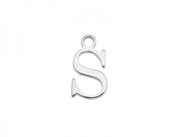 Sterling Silver Alphabet Charm ~ S