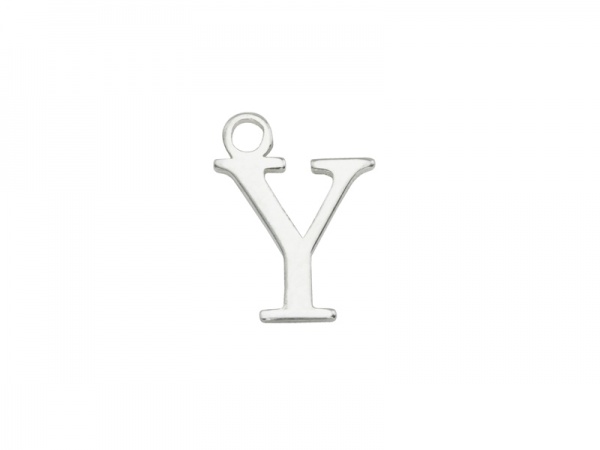 Sterling Silver Alphabet Charm ~ Y