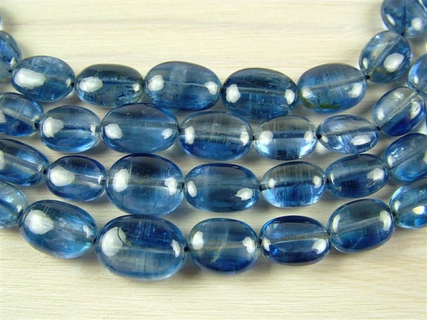 Kyanite Smooth Oval Beads 6-10mm