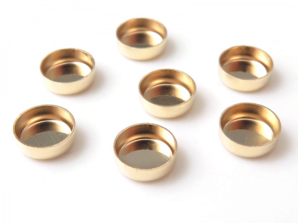 14K Gold Round Bezel Cup Setting 6mm