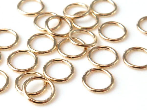 14K Gold Closed Jump Ring 5mm ~ 22g