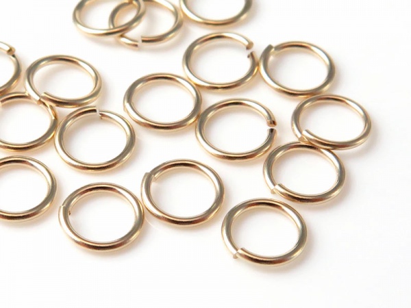 14K Gold Open Jump Ring 5mm ~ 22g