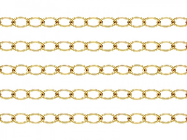 Gold Filled Cable Chain 5mm x 3.7mm ~ by the Foot