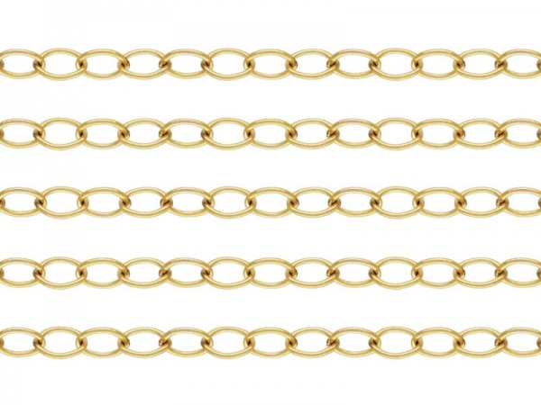 Gold Filled Cable Chain 5mm x 3.7mm ~ by the Foot