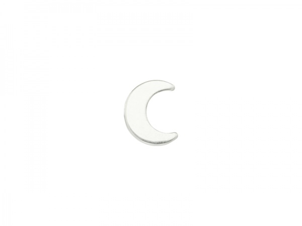 Sterling Silver Crescent Moon Solderable Accent 6mm