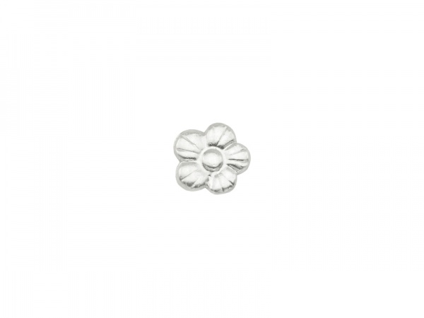 Sterling Silver Flower Solderable Accent 6mm