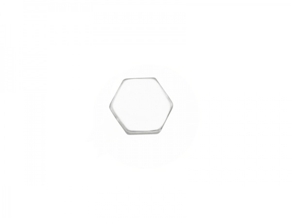 Sterling Silver Hexagon Solderable Accent 6mm
