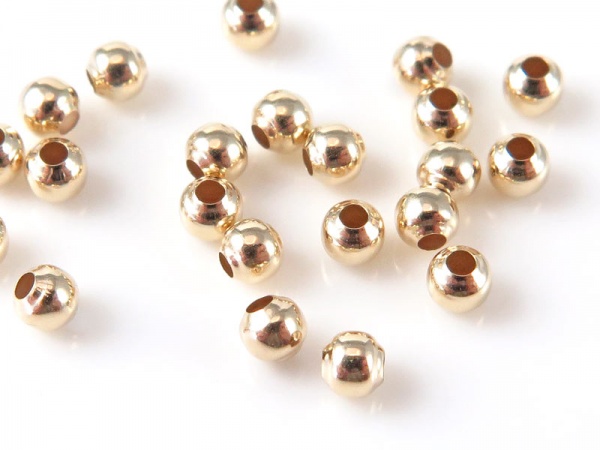 Solid Gold Beads 