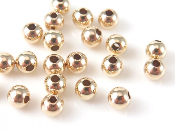 3mm Smooth Round Beads 14 Karat Gold Filled