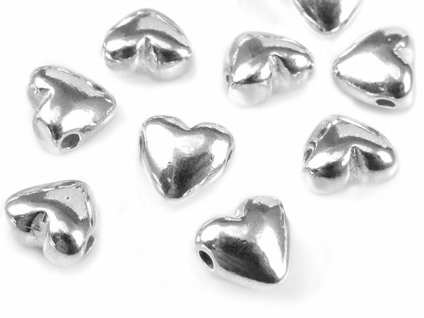 Sterling Silver Heart Bead 5mm