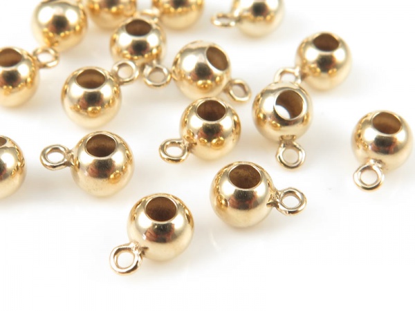 Gold Filled Bead with Ring 4mm
