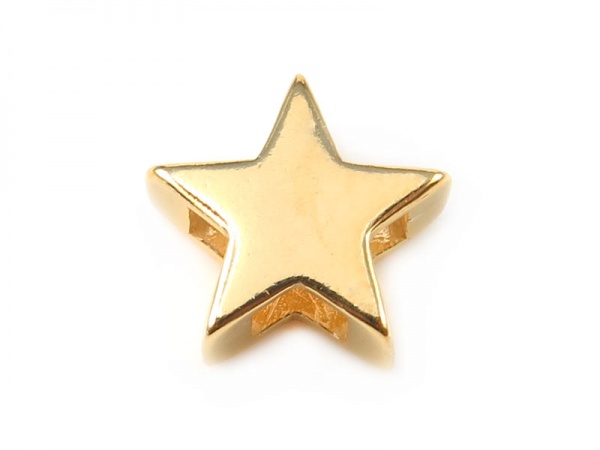 Gold Vermeil Star Bead 10mm