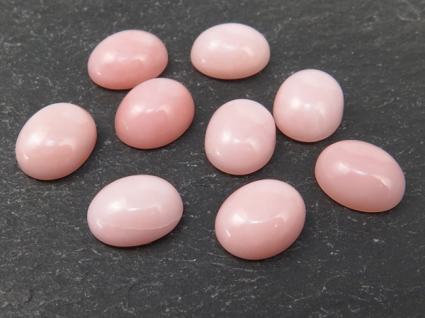 Pink Opal Oval Cabochon 10mm x 8mm