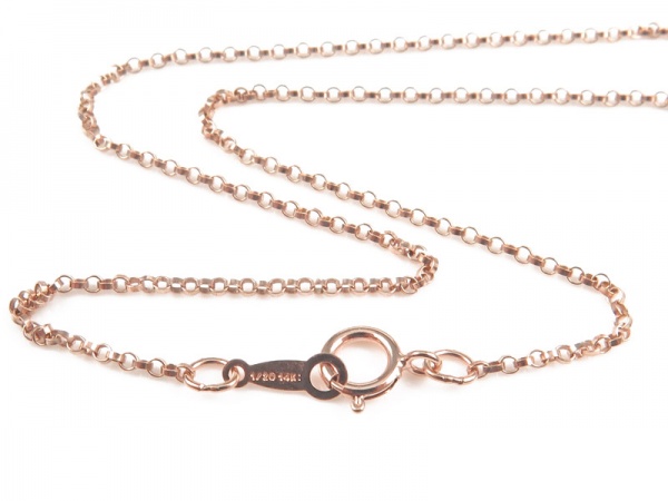 Rose Gold Filled Rolo Chain Necklace with Spring Clasp ~ 16''
