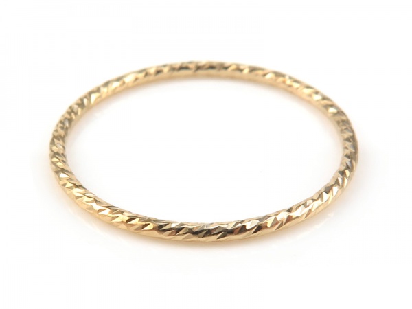 Gold Filled Sparkle Stacking Ring 17.7mm ~ Size J