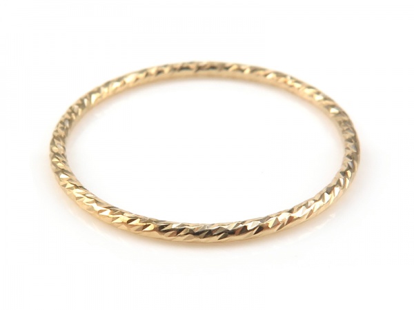 Gold Filled Sparkle Stacking Ring 17.7mm ~ Size J