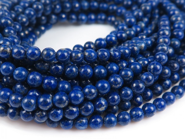 AA Lapis Lazuli Smooth Round Beads ~ Various Sizes ~ 15.5'' Strand