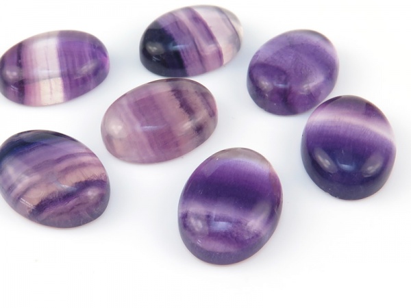 Fluorite Oval Cabochon 16mm x 12mm