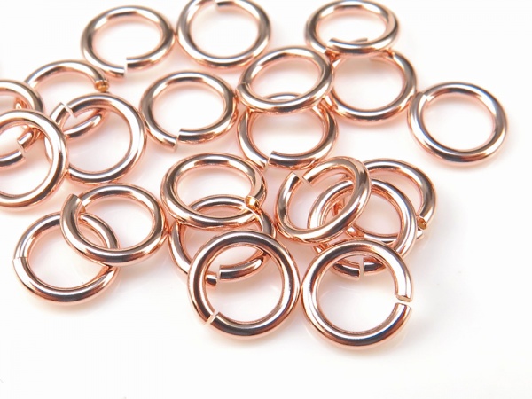 Rose Gold Filled Open Jump Ring 6mm ~ 18ga ~ Pack of 10