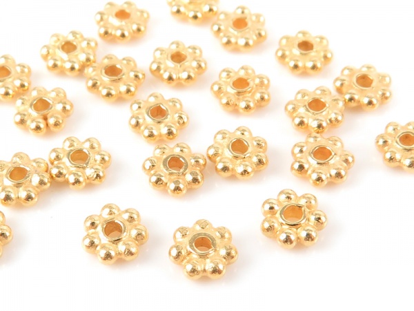 Gold Vermeil Daisy Spacer ~ Various Sizes