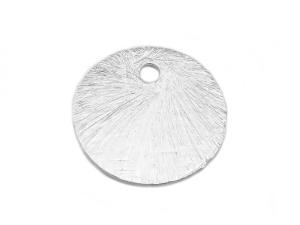 Sterling Silver Textured Round Tag/Disc ~ Various Sizes