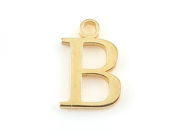 Gold Vermeil Alphabet Charm ~ B