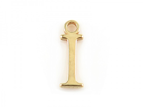 Gold Vermeil Alphabet Charm ~ I