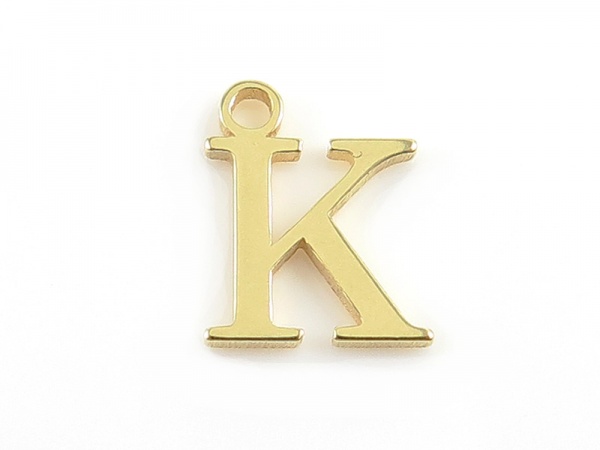Gold Vermeil Alphabet Charm ~ K