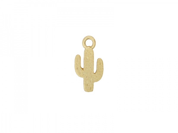 Gold Vermeil Cactus Charm 11mm