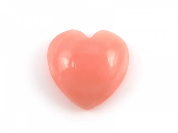 Pink Coral Heart Cabochon ~ Various Sizes