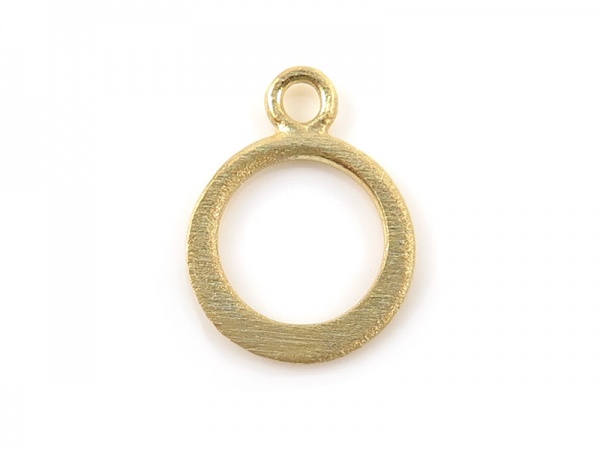 Gold Vermeil Circle Charm 11.5mm