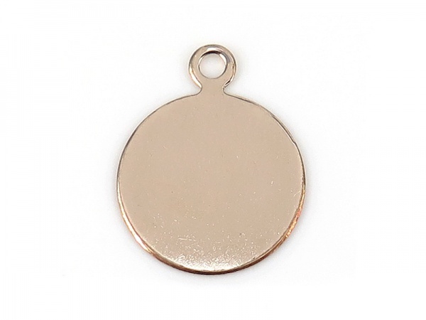 Gold Filled Round Tag 13mm ~ Optional Engraving