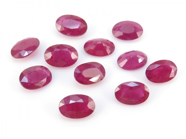 Ruby Faceted Oval 6mm x 4mm