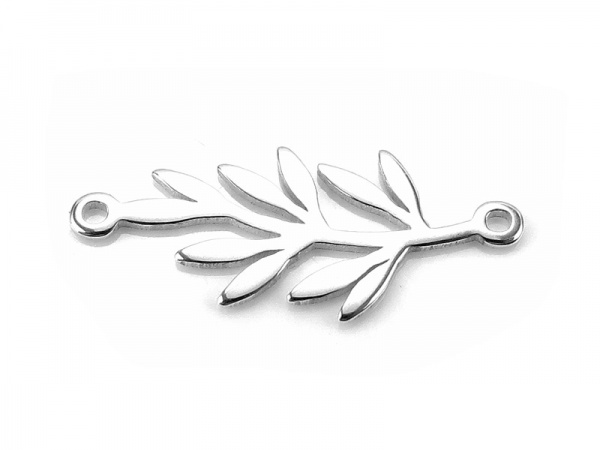 Sterling Silver Olive Branch Connector 20mm