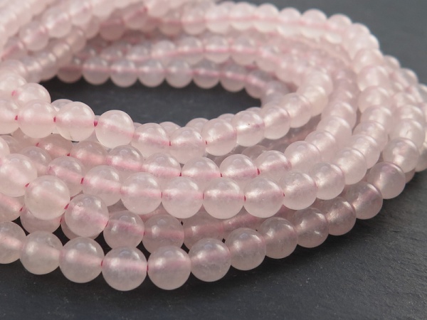 Rose Quartz Smooth Round Beads ~ Various Sizes ~ 15'' Strand