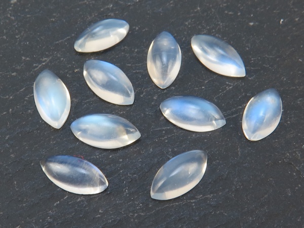 Blue Moonstone Marquise Cabochon 8mm x 4mm
