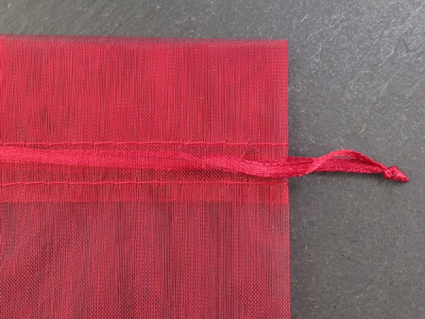 Organza Bag 8cm x 10cm ~ Burgundy ~ Pack of 10