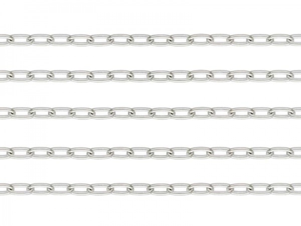 Sterling Silver Long Oval Cable Chain 3.5mm x 1.75mm  ~ Offcuts