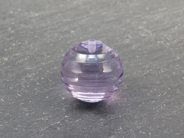 Brazilian Amethyst Carved Ball ~ Half Drilled ~ 12mm