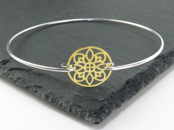 Sterling Silver Interchangeable Bracelet (Rounded) ~ 7''