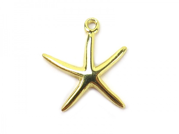 Gold Vermeil Starfish Pendant 19mm