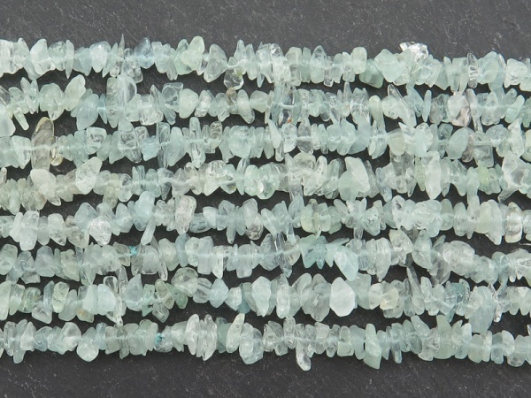 Aquamarine Chip Beads ~ 34'' Strand