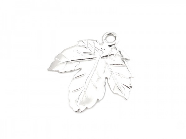 Sterling Silver Maple Leaf Charm 13mm