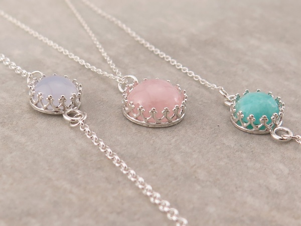 Sterling Silver Gallery Wire Round Bezel Setting 8mm