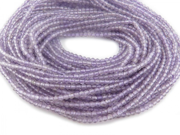 AAA Lilac Amethyst Micro-Faceted Rondelles 2.25mm ~ 13'' Strand