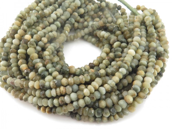 Chrysoberyl Faceted Rondelles 3.5-4mm ~ 13'' Strand